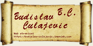 Budislav Čulajević vizit kartica